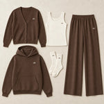 Coordinated Cardigan And Hoodie Set