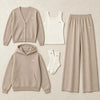 Coordinated Cardigan And Hoodie Set