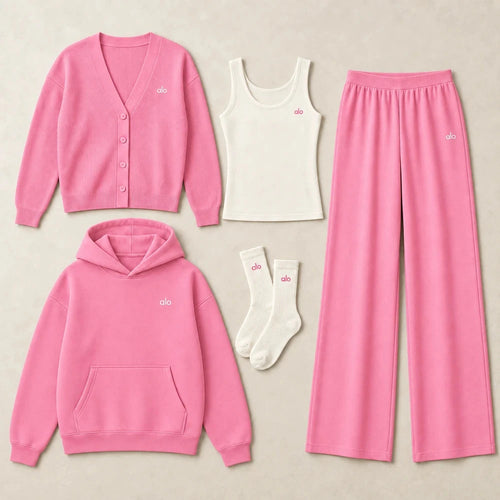 Coordinated Cardigan And Hoodie Set
