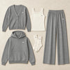 Coordinated Cardigan And Hoodie Set
