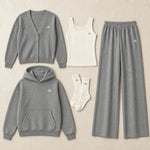 Coordinated Cardigan And Hoodie Set