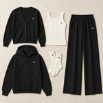 Coordinated Cardigan And Hoodie Set
