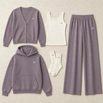 Coordinated Cardigan And Hoodie Set