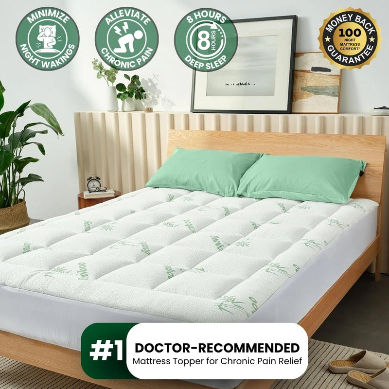 OrthoBed Bamboo Mattress Topper Bundle