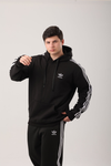 Men’s Contrast Stripe Hoodie & Jogger Two-Piece Tracksuit