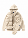 Men’s Heritage Cable-Knit Padded Vest 3-Piece Fleece Tracksuit Set