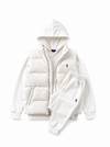Men’s Heritage Cable-Knit Padded Vest 3-Piece Fleece Tracksuit Set