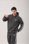 Men’s Contrast Stripe Hoodie & Jogger Two-Piece Tracksuit