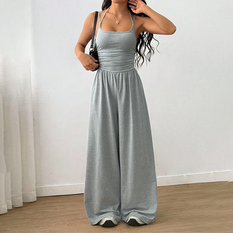 ☀️ Women's Summer Jumpsuit – Thin Straps, Fitted Waist